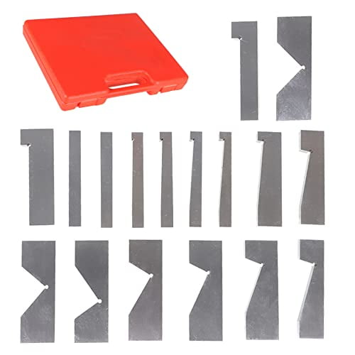 17Pcs 1/4 to 45 Accuracy Ground Angle Block Set, 0.0003 Hardened Steel Machinist Angle Gauge Block Set (3 x 1/4)$$Other