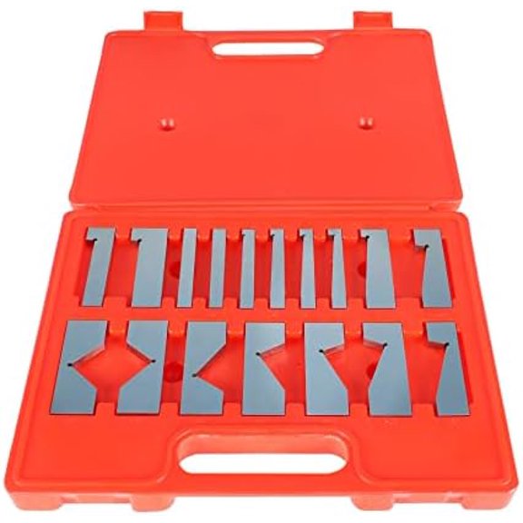 17Pcs Angle Plates Block Set, Precision Steel Gauge Block Machinist Tool 1/4 to 45 Degree with Box$$Other