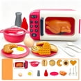 thumbnail image 1 of 17Pcs Kids Pretend Play Microwave Oven Toy Set, Realistic Simulated Kitchen Cooking Toy, Safe Plastic Role Play Gift Toy for Toddler Boys Girls Ages 4-6 Birthday Party, 1 of 7