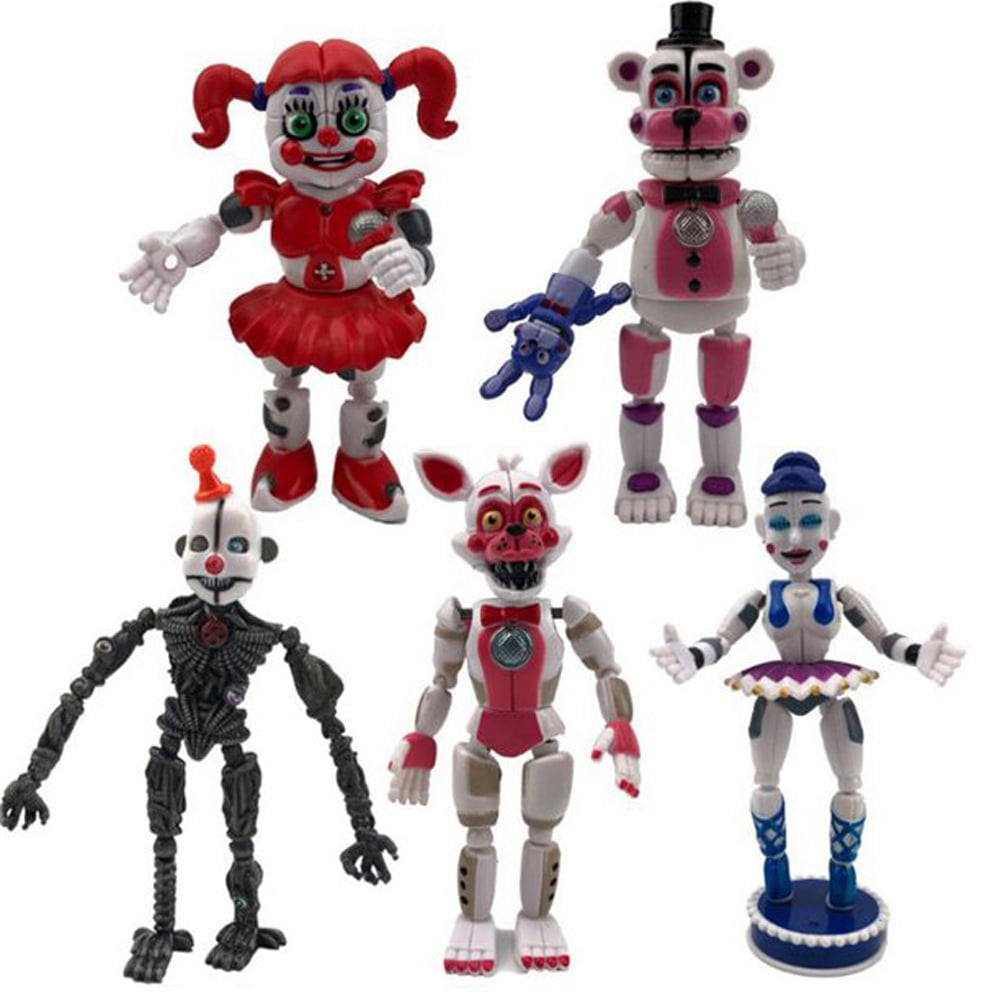 Kit com 5 bonecos Five Nights at Freddy animatronic Fnaf Location