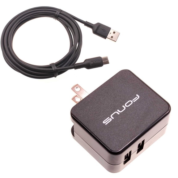 17W Home Charger for Google Pixel 9 Pro Fold - 2-Port USB 3.4A Type-C Cable 6ft Power