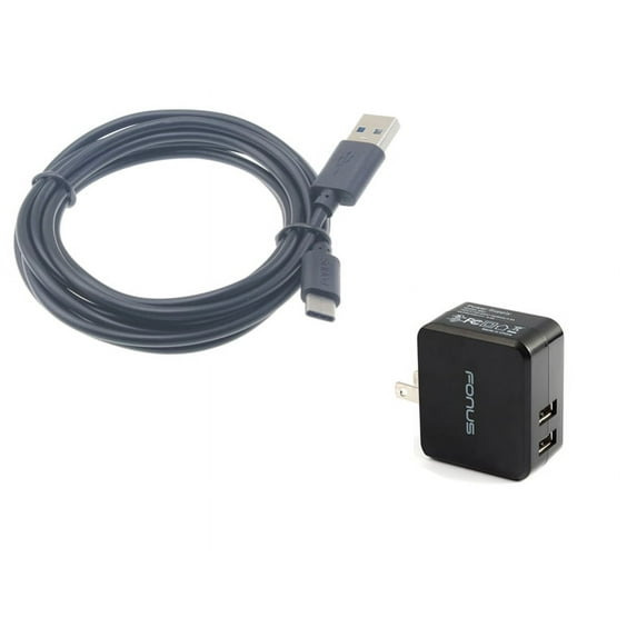 17W Home Charger for Samsung Galaxy S23/Ultra/Plus Phone - 2-Port USB 3.4A Type-C Cable 6ft Power O1B Compatible With Galaxy S23/Ultra/Plus Model