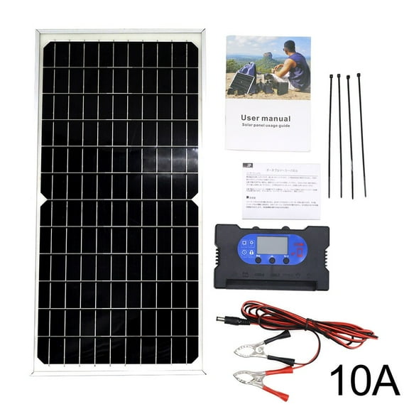 17W Monocrystalline Solar Panel with Multiple Voltage Outputs,Waterproof Charging Solution with Controller