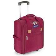 BoardingBlue 17x13x8 Inches Rolling Duffel Bag for JetBlue Allegiant Spirit Airlines Purple