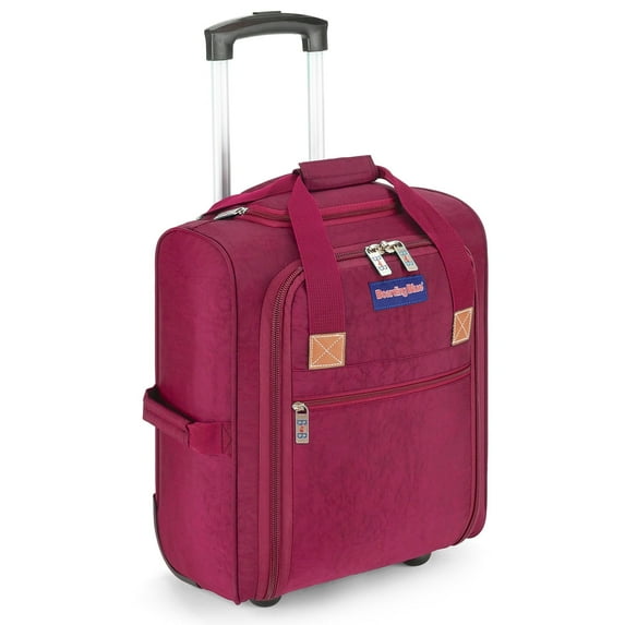 BoardingBlue 17x13x8 Inches Rolling Duffel Bag for JetBlue Allegiant Spirit Airlines Purple
