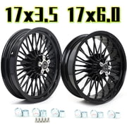 17X3.5 17x6.0 Fat Spoke Wheels Rims for Harley Softail Fatboy 2007-2020 FLSTF FLSTFB 07 UP