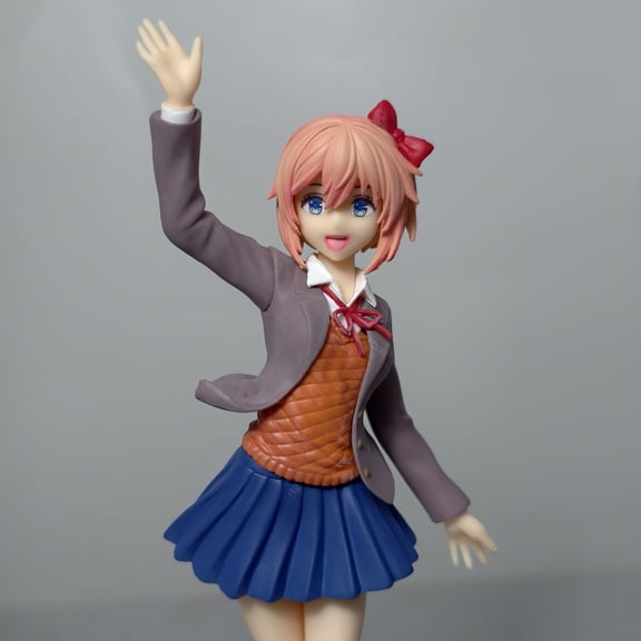 17cm 6.69 inch Anime Sayori Monika Figures Pvc Statue Desktop Ornamen Collection Statue Model Decoration Room Desk Toys Gifts