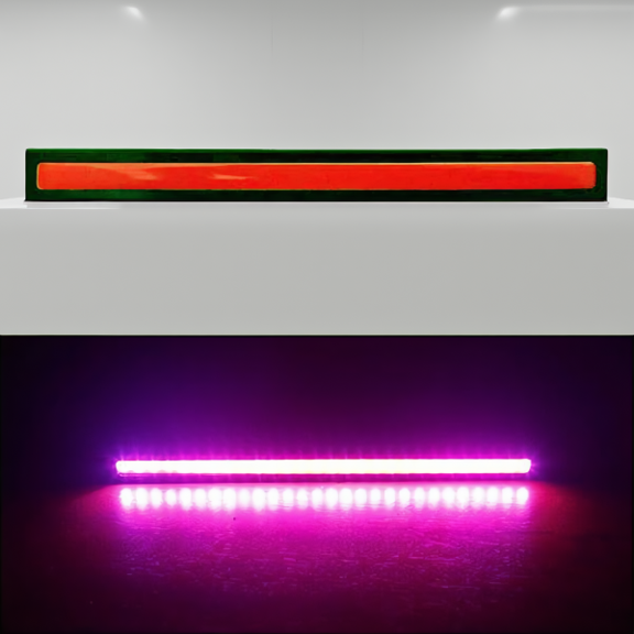 17cm COB LED Daytime Running Light Strip Self-Adhesive Waterproof Rose Red for Cars