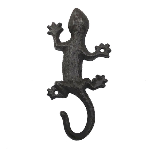17cm Cast Iron Coat Hook Lizard with Design for Hanging Towels Coats Hats
