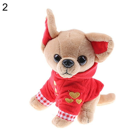 17cm Cute Mini Chihuahua Dog Plush Toy Soft Stuffed Animal Doll Birthday Gift