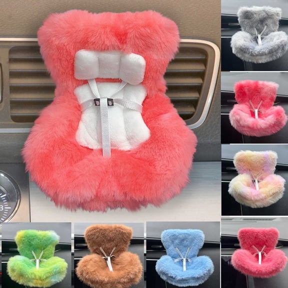 17cm Doll Car Seat Vent Clip, Doll Car Seat Carseat for Laabuu, Cute and Functional Car Ornament for Blind Box Doll Fans, Collectors Watermelon