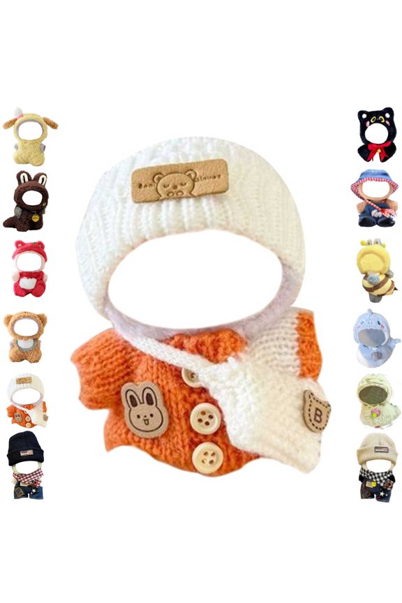 17cm Doll Clothes, Knitted 3 Set for Dolls, Exquisite Accessories for Doll, Cute Clothes for Dolls Dress up Unique Style (Knitted)
