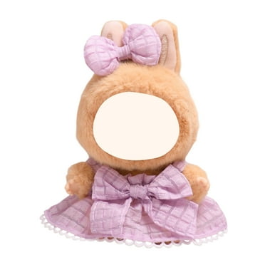 17cm Fun Dolls Clothing Set with Anime Plush Toys and Cute Accessories - Outfit for Doll Decor and Play , Cute Doll Clothings ,Purple