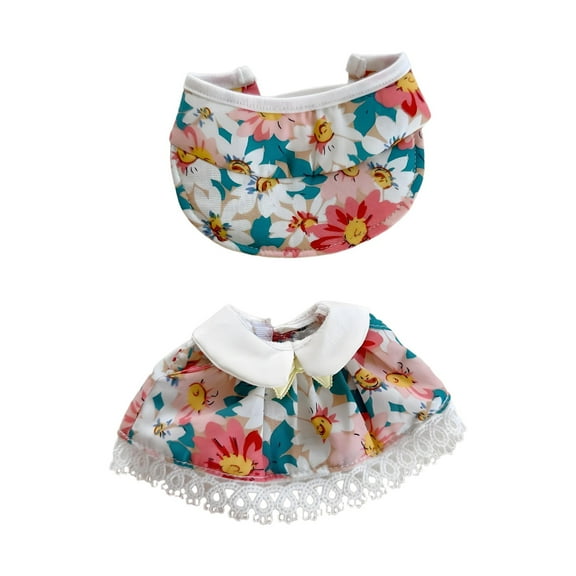 17cm Macaron Doll Charms Fashion Outfit Accessories Set Mini Doll Clothes Decorations Kit for Display and Soft Fabric Cute Party Style Ornaments