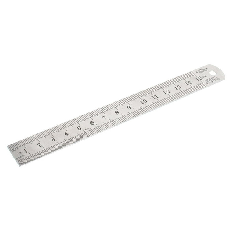 Straight Ruler Double Side Stainless Steel Measuring Straight Ruler Tool  15cm 6 inch Office School Accessories Kids Gifts