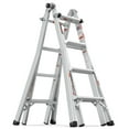 thumbnail image 1 of 17ft Multi-Position Foldable Aluminum Ladder, A-Frame and Straight Ladder, ANSI 250lbs, 1 of 10
