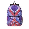thumbnail image 1 of 17in Backpack With Pocket Adjustable Shoulder Strap Large Capacity Zipper Opening And Closing Double Pull Head Zipper For Work Travel Sports Palevioletred Moroccan Trellis Hand-Drawn Sketch_1, 1 of 8