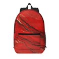 thumbnail image 1 of 17in Backpack With Pocket Adjustable Shoulder Strap Large Capacity Zipper Opening And Closing Double Pull Head Zipper For Work Travel Sports Red Marble_2, 1 of 8