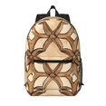 thumbnail image 1 of 17in Backpack With Pocket Adjustable Shoulder Strap Large Capacity Zipper Opening And Closing Double Pull Head Zipper For Work Travel Sports Sandybrown Moroccan Trellis Hand-Drawn Sketch_4, 1 of 8