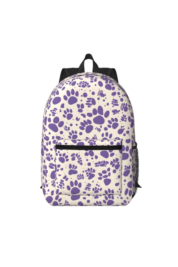 17in Backpack With Pocket Adjustable Shoulder Strap Large Capacity Zipper Opening And Closing Double Pull Head Zipper For Work Travel Sports Tiger Print Style Mediumpurple_3