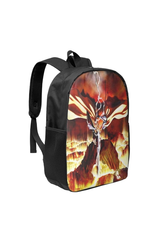 17in Blea-ch Backpack Cute Anime Large Capacity Multifunction Backpacks Lightweight Sports Travel Laptop Bag Daypack