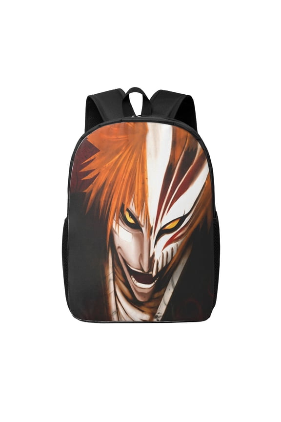 17in Blea-ch Backpack Cute Anime Large Capacity Multifunction Backpacks Lightweight Sports Travel Laptop Bag Daypack