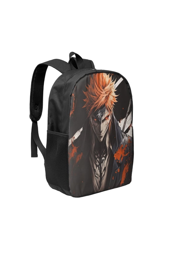 17in Blea-ch Backpack Cute Anime Large Capacity Multifunction Backpacks Lightweight Sports Travel Laptop Bag Daypack