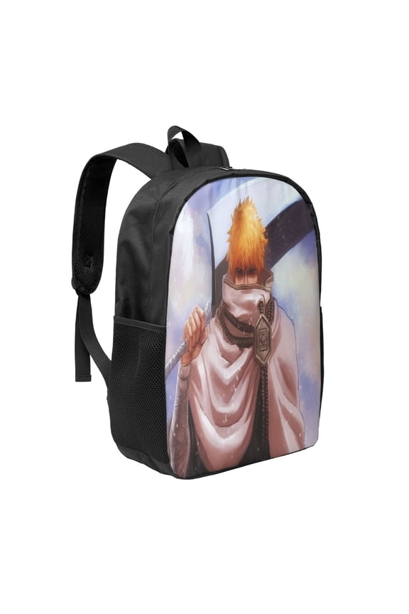 17in Blea-ch Backpack Cute Anime Large Capacity Multifunction Backpacks Lightweight Sports Travel Laptop Bag Daypack