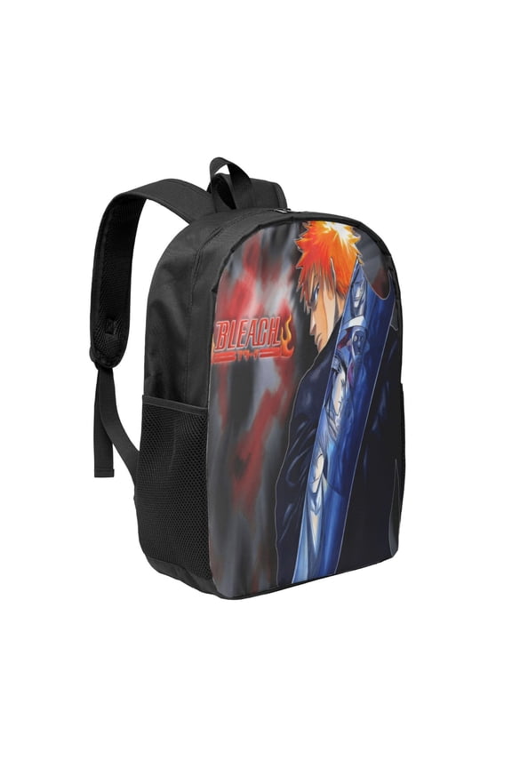 17in Blea-ch Backpack Cute Anime Large Capacity Multifunction Backpacks Lightweight Sports Travel Laptop Bag Daypack