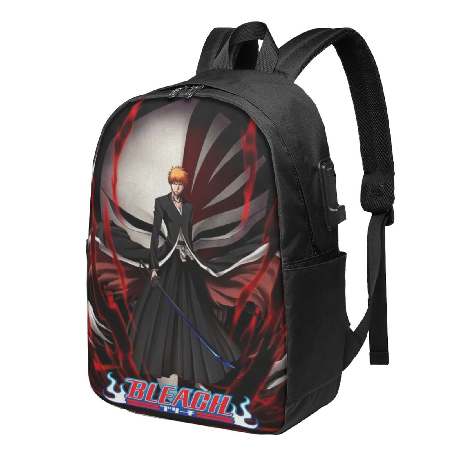 17in Bleach Backpack With Usb Charging Port Cute Cartoon Backpacks