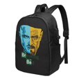 17in Breaking Bad Backpack With USB Charging Port Large School Bookbag