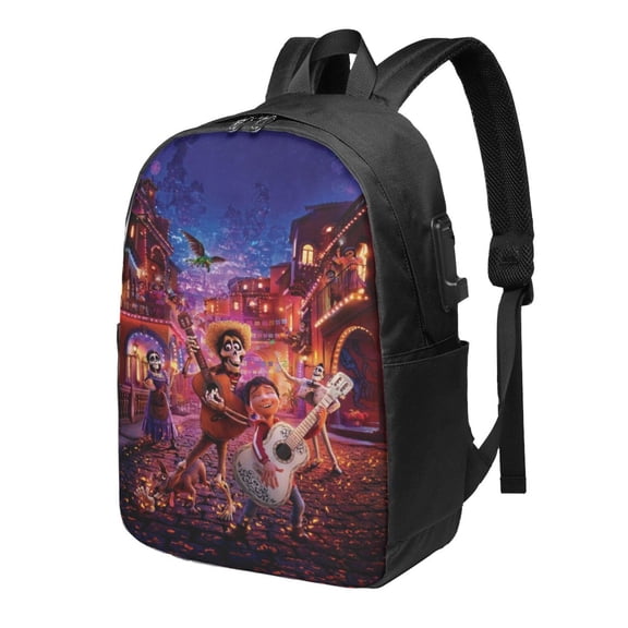 17in Co-c Movie Backpack with Usb Charging Port Cute Cartoon Backpacks Portable Outdoor Travel
