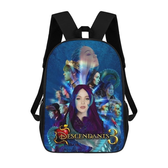 17in Descen-Dant Backpack Cartoon School Bookbag Graphic Printed Laptop Backpack For Student Travel Hiking