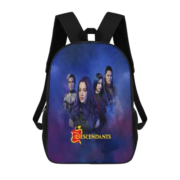 17in Descen-Dant Backpack Cartoon School Bookbag Graphic Printed Laptop Backpack For Student Travel Hiking