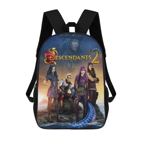17in Descen-Dant Backpack Cartoon School Bookbag Graphic Printed Laptop Backpack For Student Travel Hiking