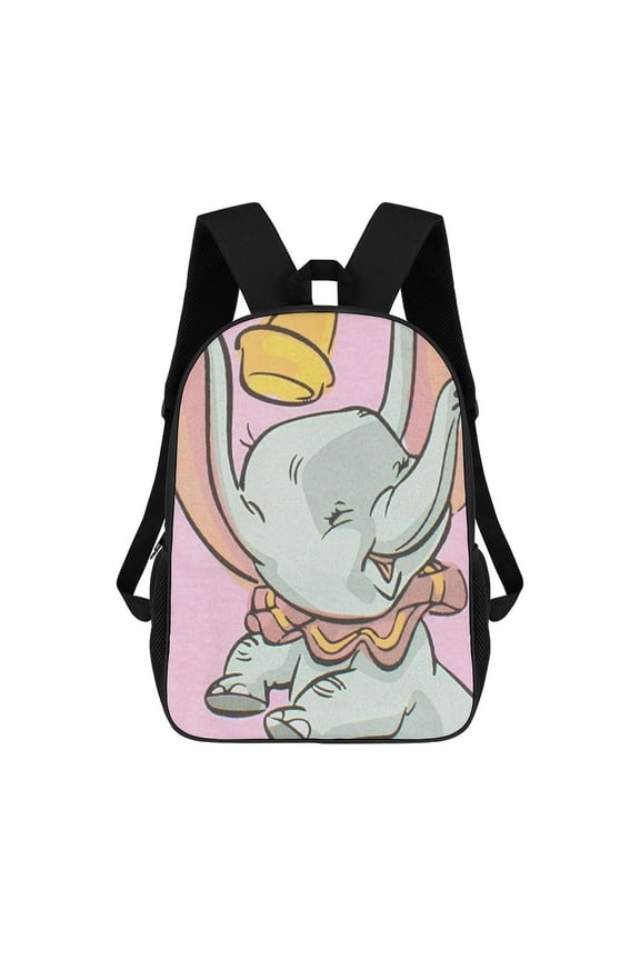 17in Dumbo Backpack Cartoon School Bookbag Graphic Printed Laptop Backpack For Student Travel Hiking