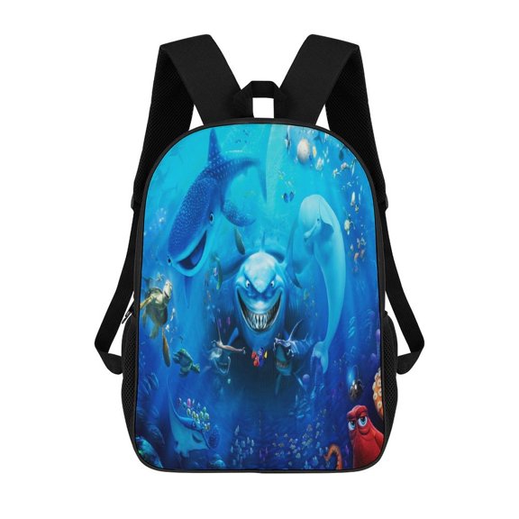 17in Ne-m0 Backpack Cartoon School Bookbag Graphic Printed Laptop Backpack For Student Travel Hiking