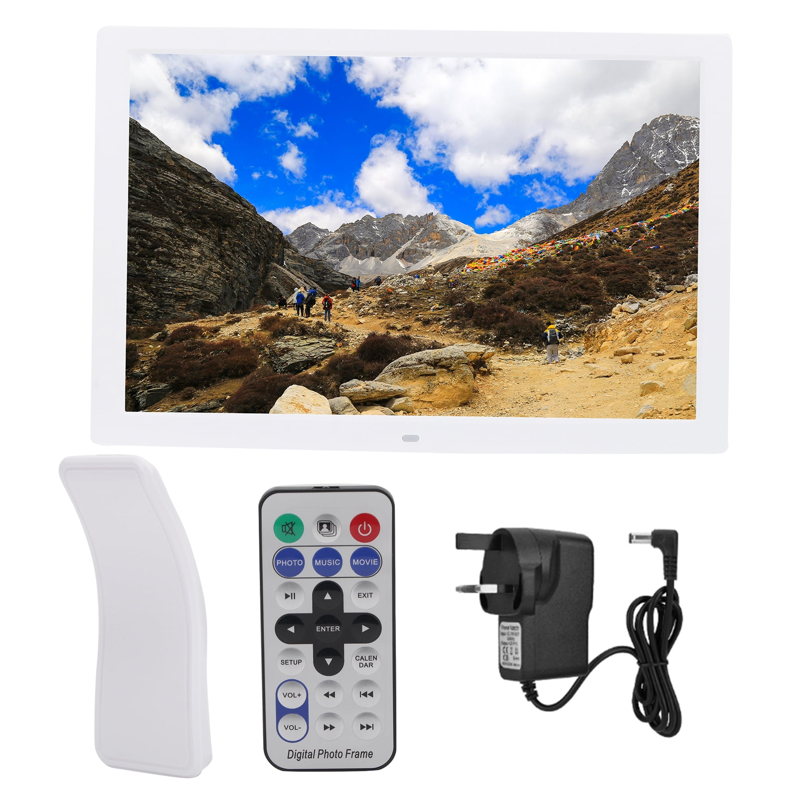17in HD Digital Picture Frame with RC Clock Calendar 100‑240V 1440x900 ...