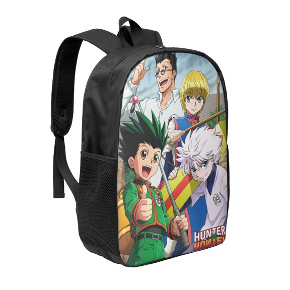 17in Hunter X Hunte Backpack Cute Anime Large Capacity Multifunction Backpacks Lightweight Sports Travel Laptop Bag Daypack