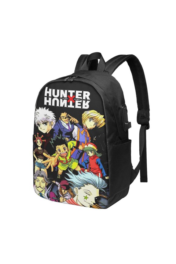 17In Hunter X Hunter Backpac with Usb Charging Port Backpac Outdoor Laptop Bag