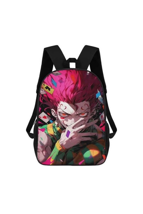 17in Hunter X Hunter Hisoka Backpack Cartoon School Bookbag Graphic Printed Laptop Backpack For Student Travel Hiking
