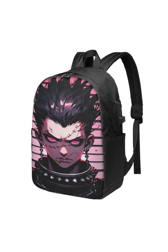 17in Hunter X Hunter Hisoka Backpack with Usb Charging Port Backpacks Portable Outdoor Travel