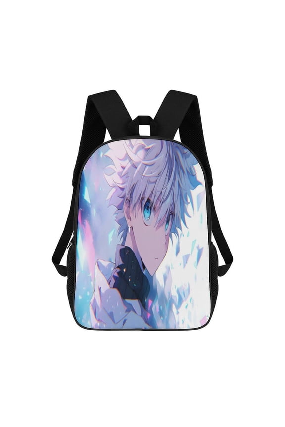 17in Hunter X Hunter Killua Lightning Backpack Cartoon School Bookbag Graphic Printed Laptop Backpack For Student Travel Hiking