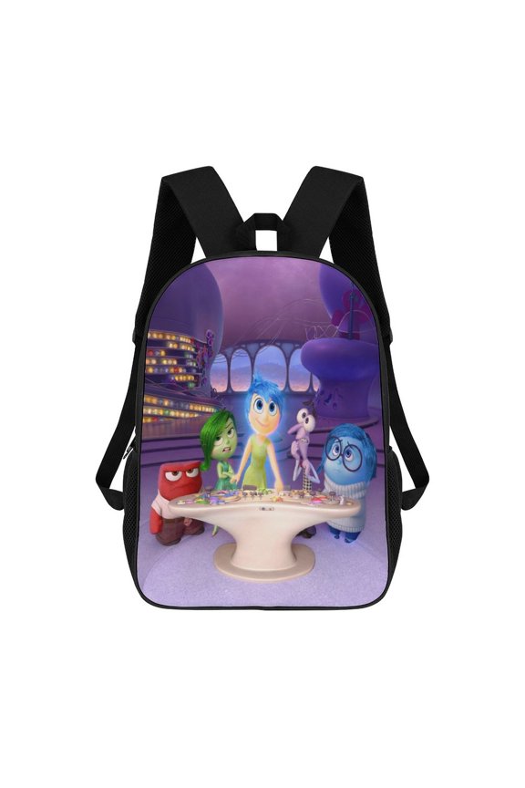 17in Inside O-u Backpack Cartoon School Bookbag Graphic Printed Laptop Backpack For Student Travel Hiking