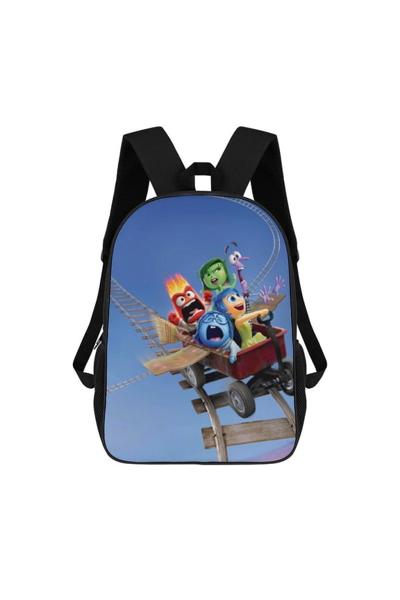 17in Inside O-u Backpack Cartoon School Bookbag Graphic Printed Laptop Backpack For Student Travel Hiking