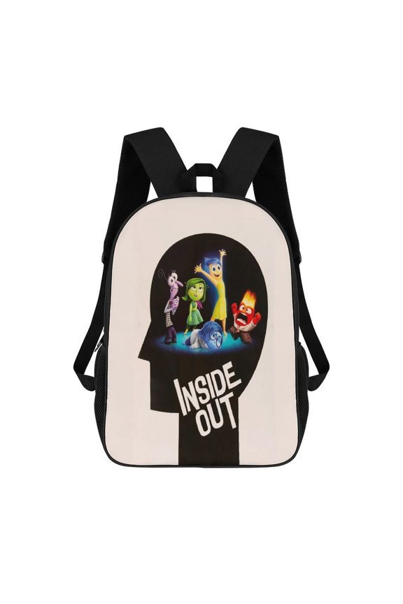 17in Inside O-u Backpack Cartoon School Bookbag Graphic Printed Laptop Backpack For Student Travel Hiking