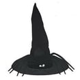 thumbnail image 1 of 17in Large Black Mesh Spider Hat - Witch's Hat by Ganz - Black Hallowen Mesh Foldable Hat (One Size), 1 of 4