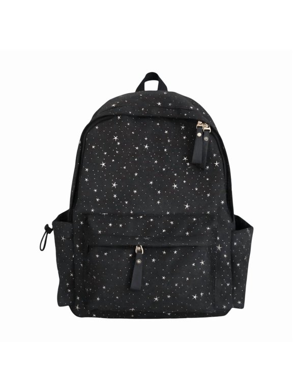 17in Large-Capacity Starry Sky Printed Backpack with Wide Padded Lightweight Adjustable Straps for Student Commuting Short trips, Daily, Outdoor Walks