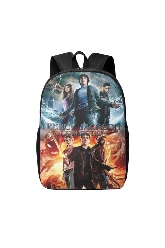 17in Percy Jack-so Backpack Cute Anime Large Capacity Multifunction Backpacks Lightweight Sports Travel Laptop Bag Daypack