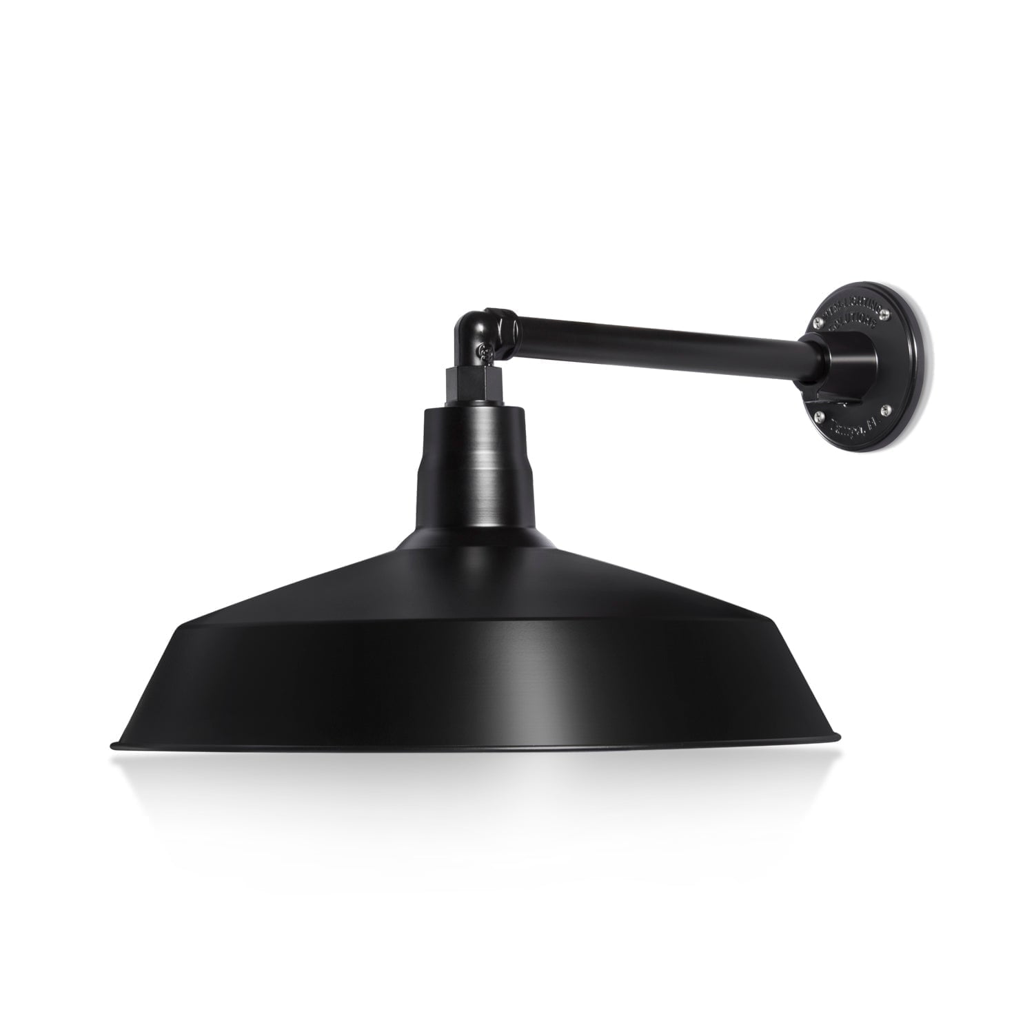17'' Satin Black Gooseneck Barn Light with Extension Arm